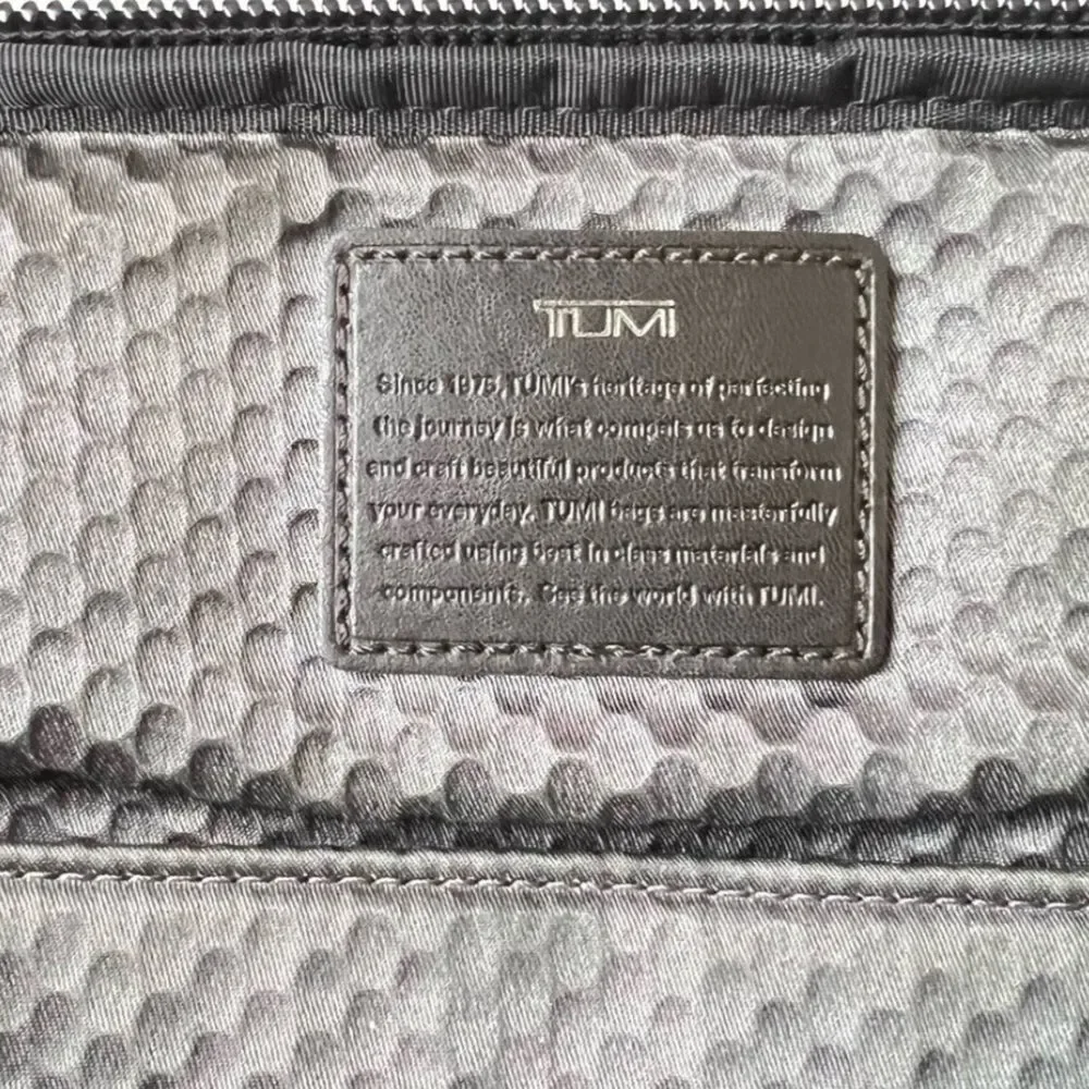 Tumi Alpha Bravo Knox Gray Brown Backpack Laptop Carryon Bag $595 MSRP